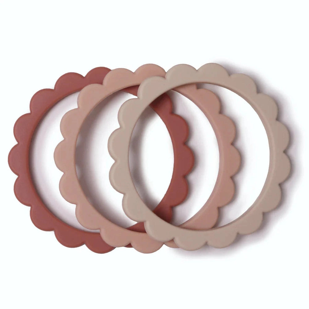 Bracelet de dentition Mushie - Rose/Blush/Sable