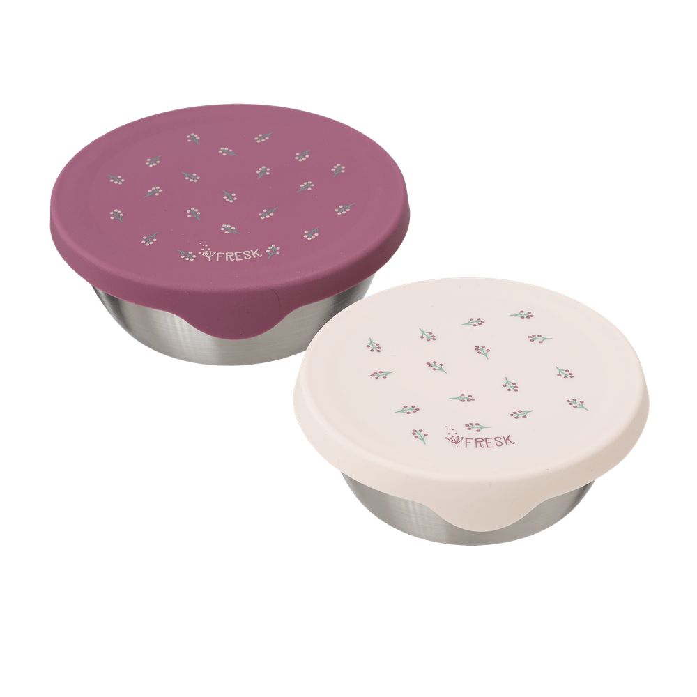 Fresk Boîte à goûter en acier inoxydable 2 pièces - Berries