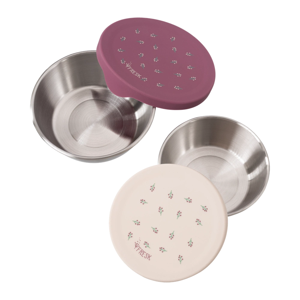 Fresk Boîte à goûter inox 2 pièces - Berries