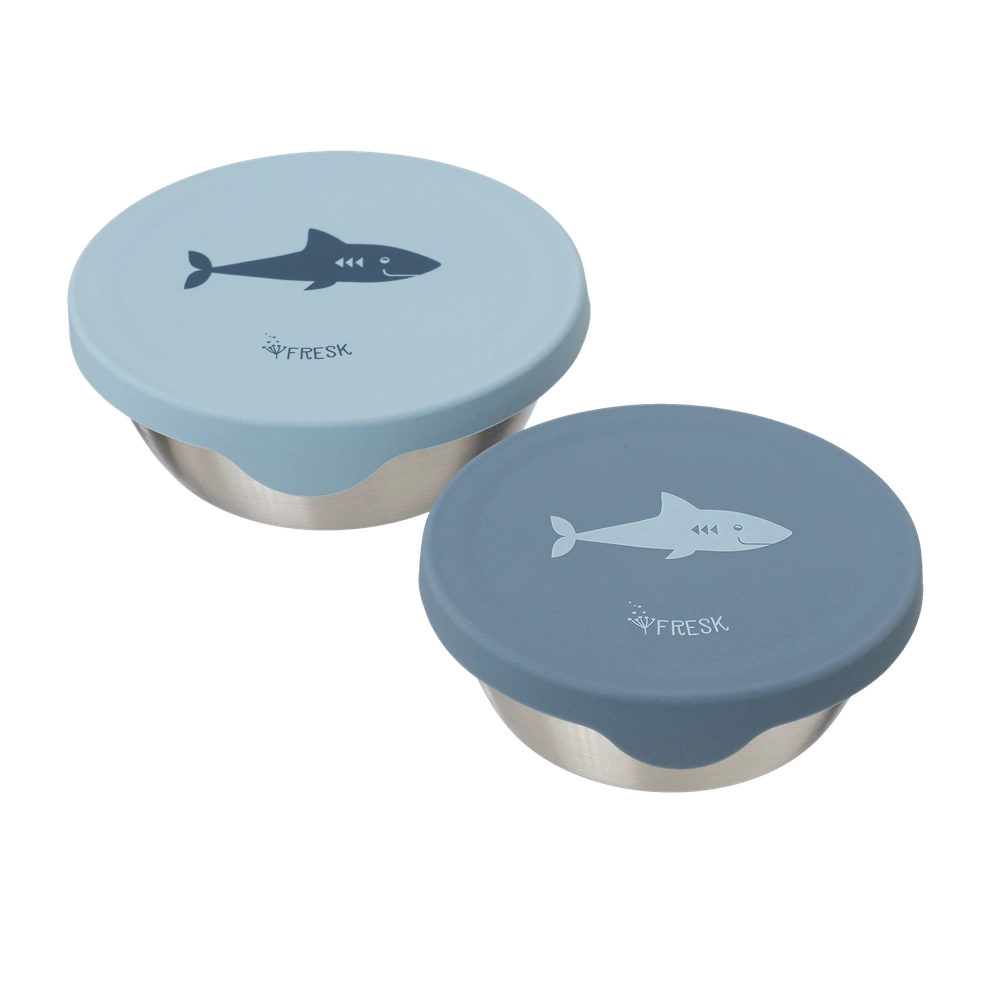 Fresk boîte à goûter inoxydable 2 pièces - Requin