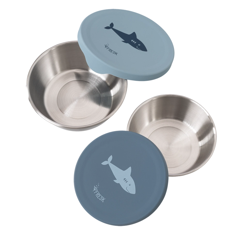 Fresk boîte à goûter en acier inoxydable 2 pièces - Requin