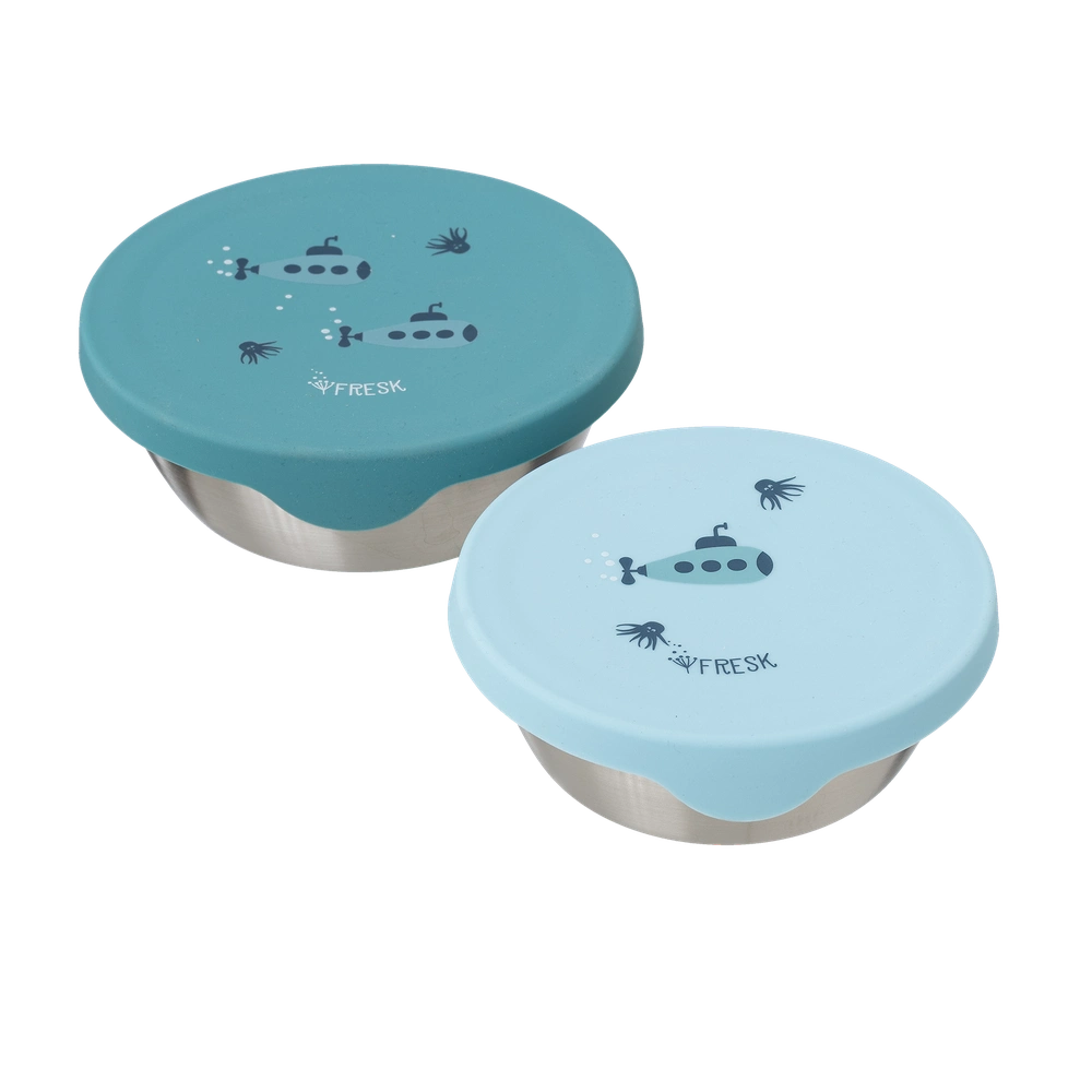 Fresk Boîte à goûter en acier inoxydable 2 pièces - Submarine