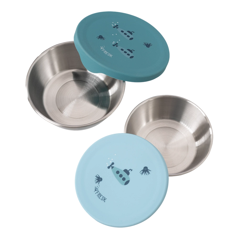 Boîte à snacks Fresk en acier inoxydable, lot de 2 - Submarine