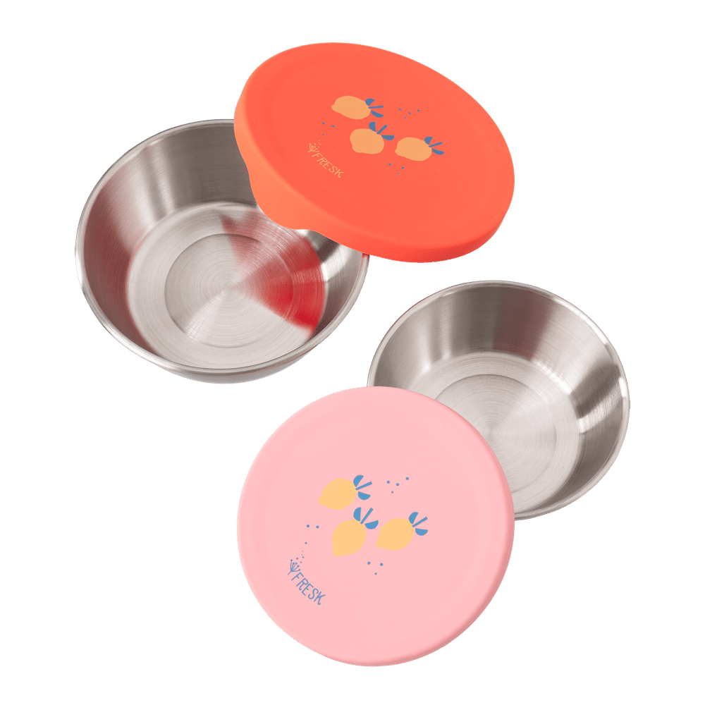 Boîte à snack inox Fresk, 2 pièces - Fruits d'été