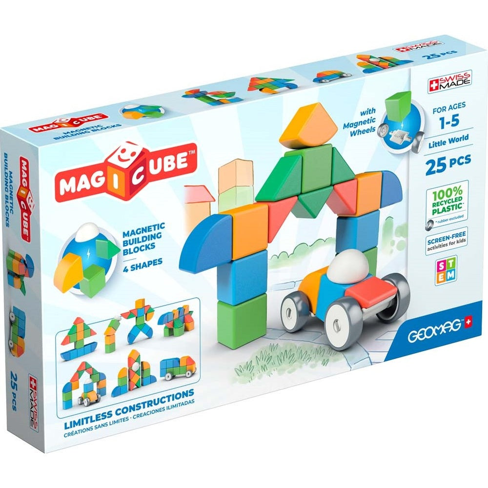 Geomag Magicub Jouet magnétique Little World | 25 pièces