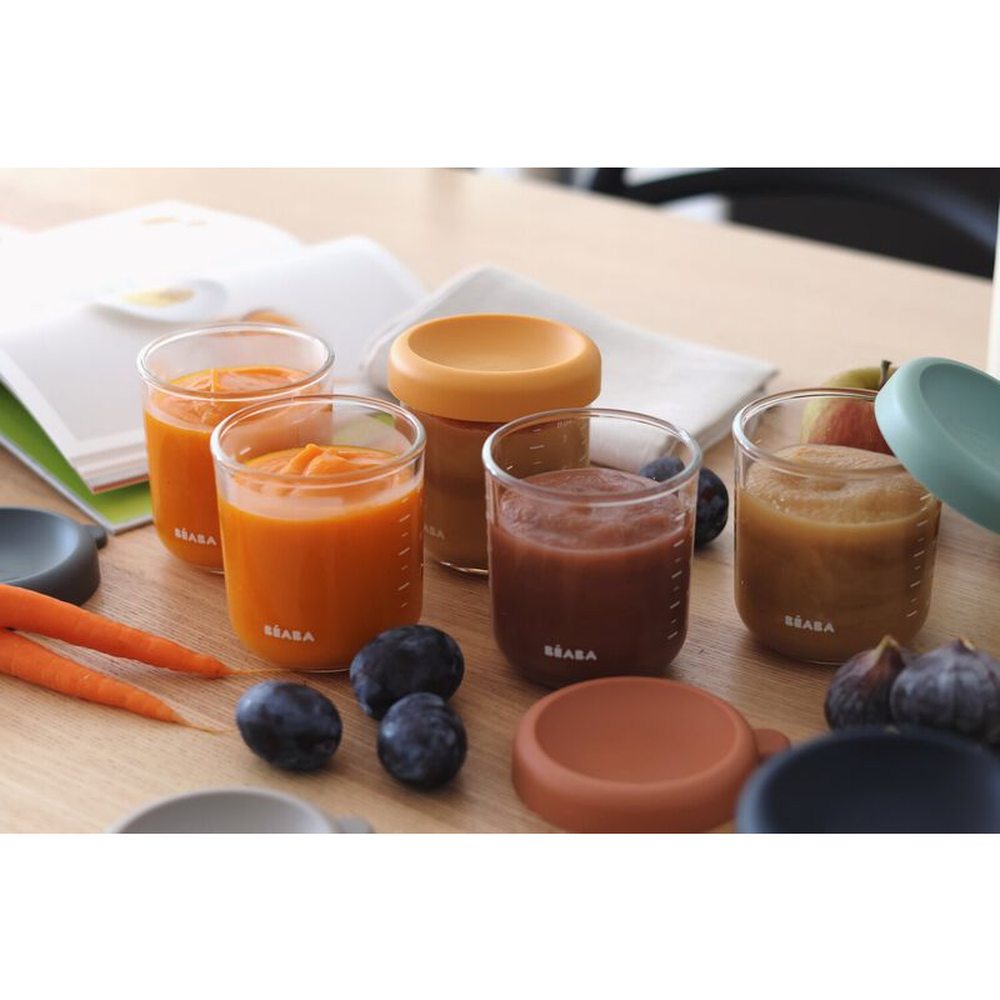 Béaba 6 petits pots de conservation en verre 250ml
