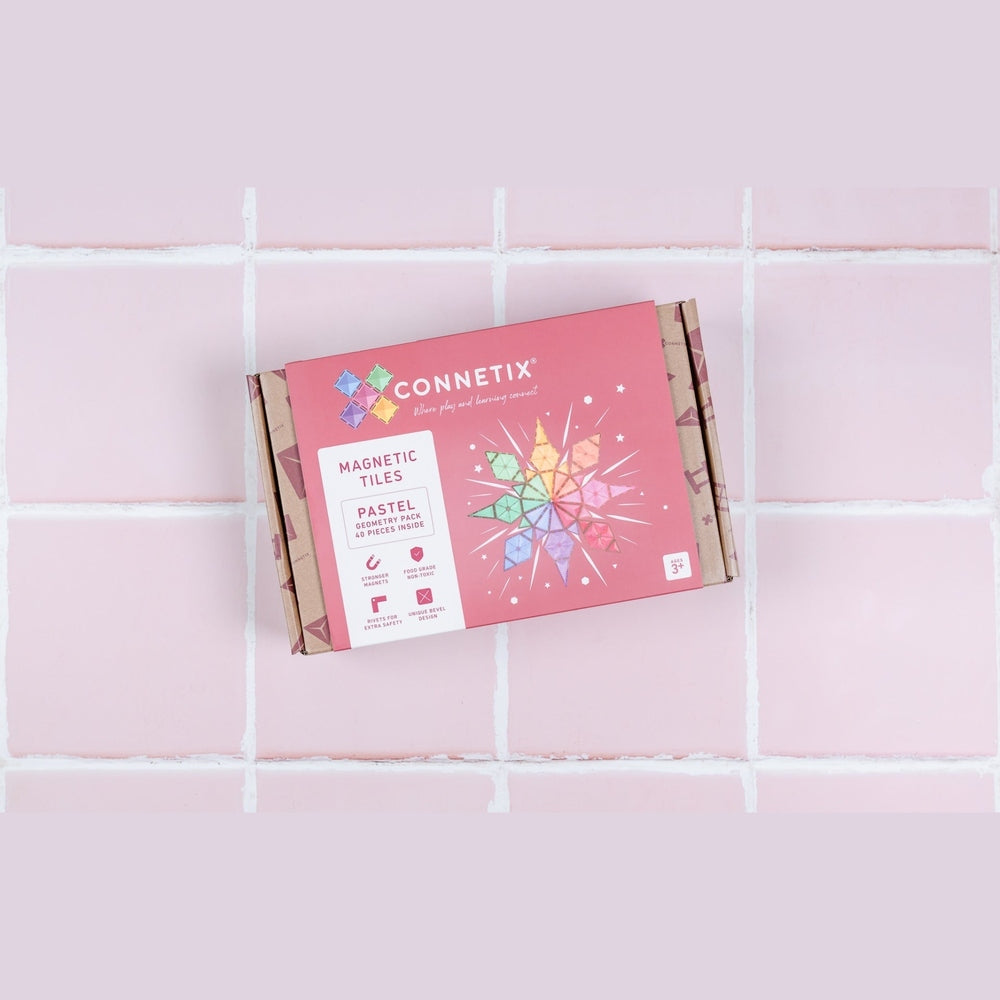 Connetix Pack géométrique pastel | 48 pièces