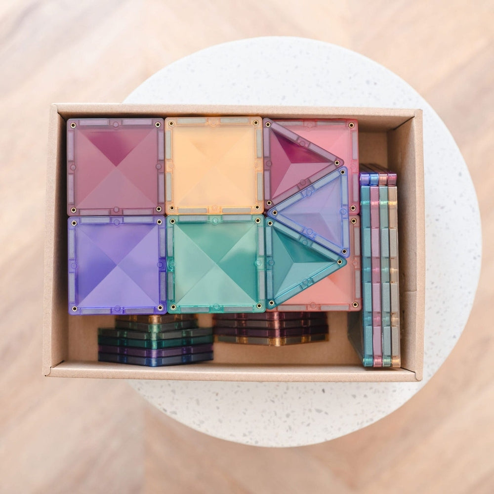 Connetix Kit de démarrage arc-en-ciel pastel | 64 pièces
