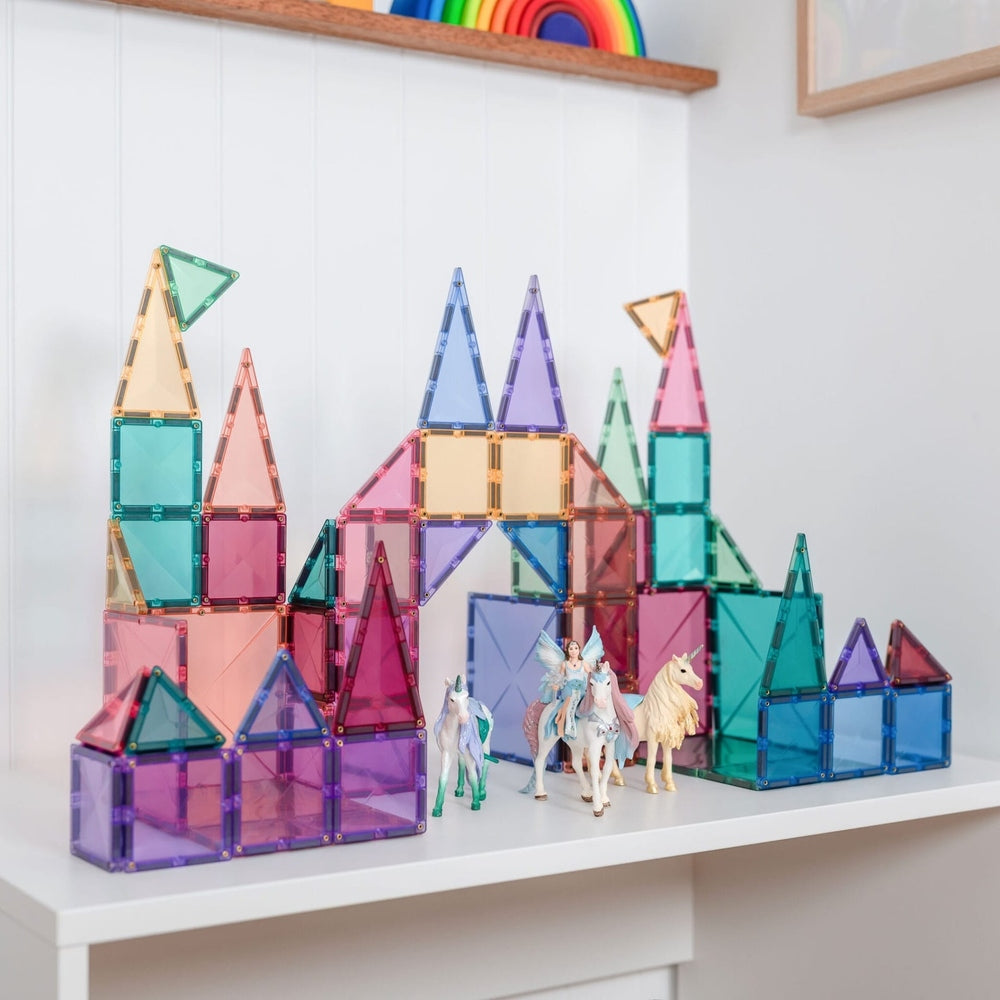 Connetix Kit de démarrage arc-en-ciel pastel | 64 pièces