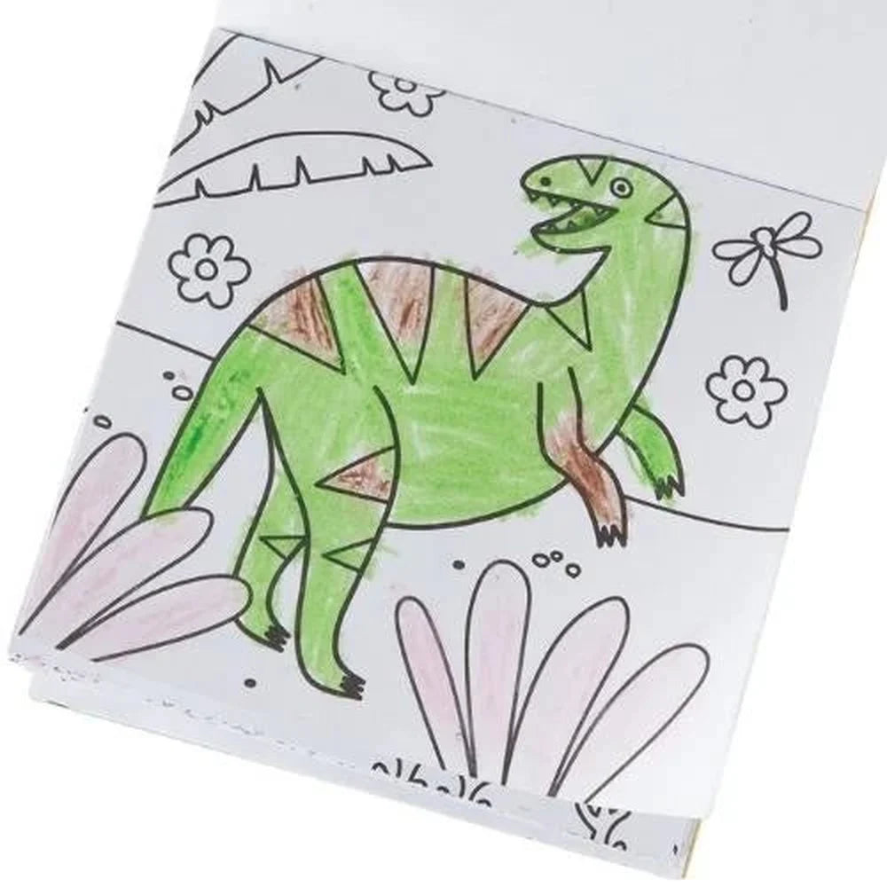 Ooly Livret de coloriage à emporter avec crayons - Dinoland