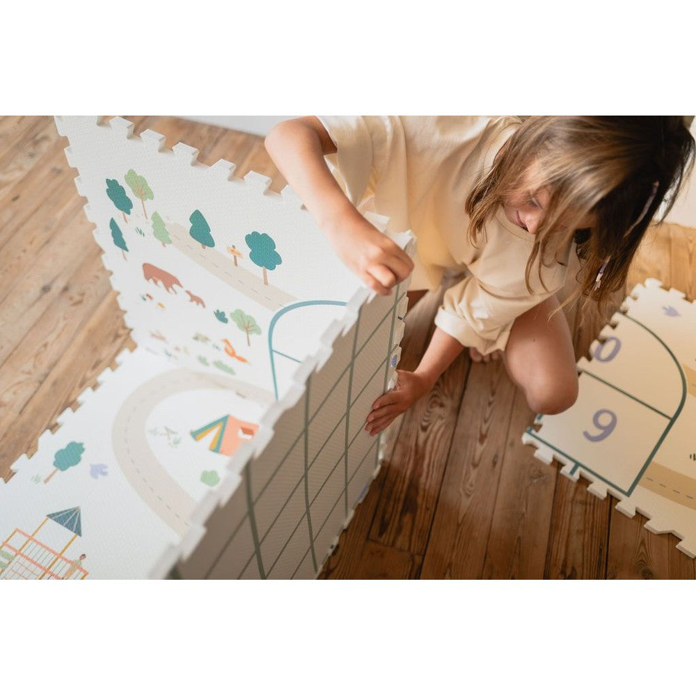 Tapis de jeu puzzle Play&Go - Eevaa tapis puzzle 2-en-1/boîte de rangement - Tiloo marelle | mousse