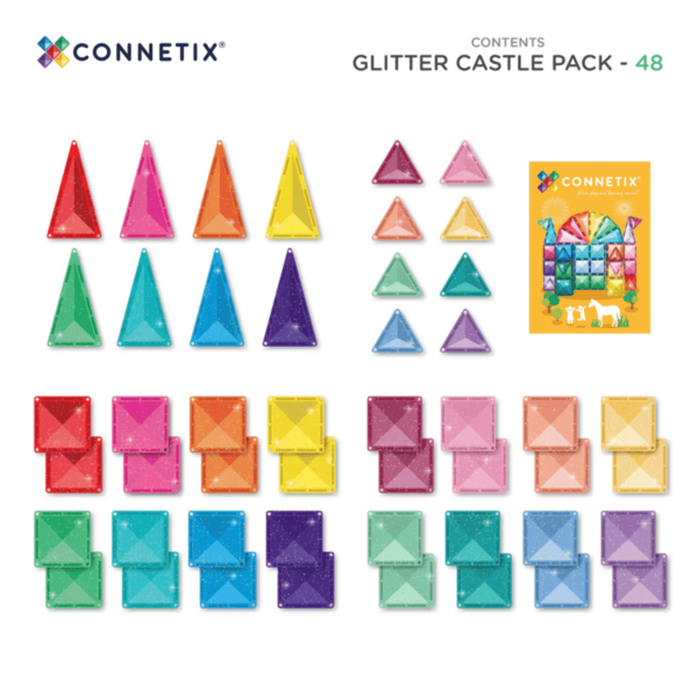 Connetix Glitter Castle Pack | 48 pièces