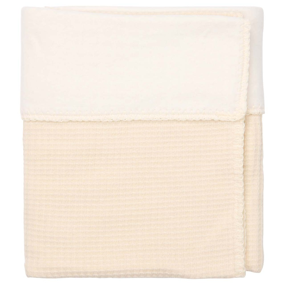 Koeka couverture de berceau Cotton Fleece Malaga Warm White - couverture 75x100 cm