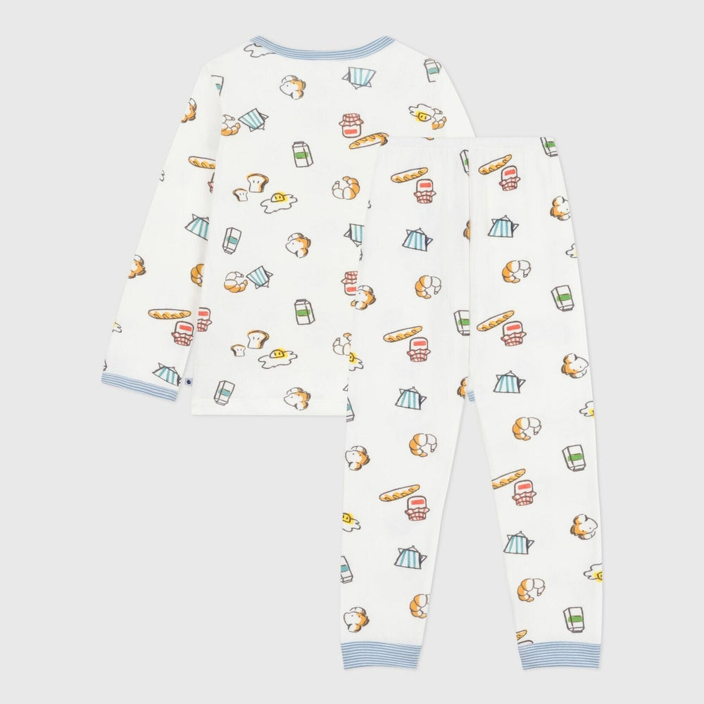 Pyjama enfant Petit Bateau en tubique avec imprimé petit-déjeuner