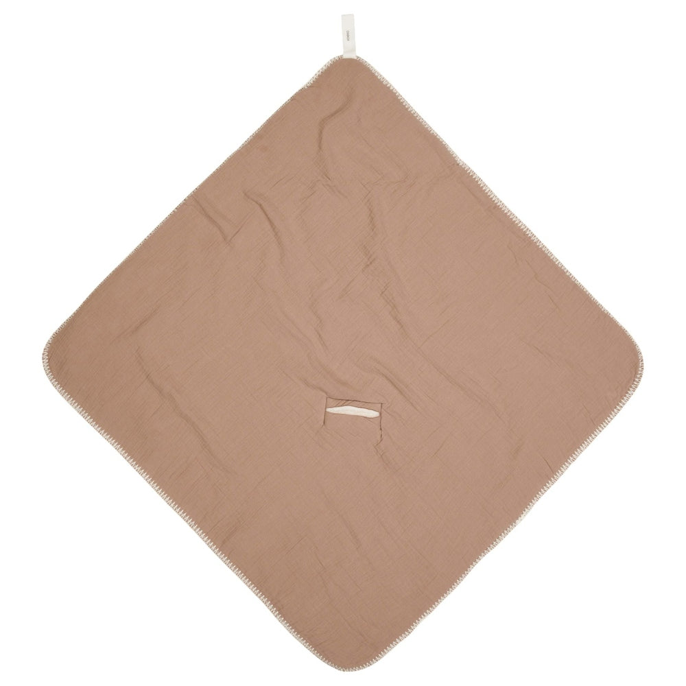Koeka Couverture d'emmaillotage Teddy Faro café - 100x100cm