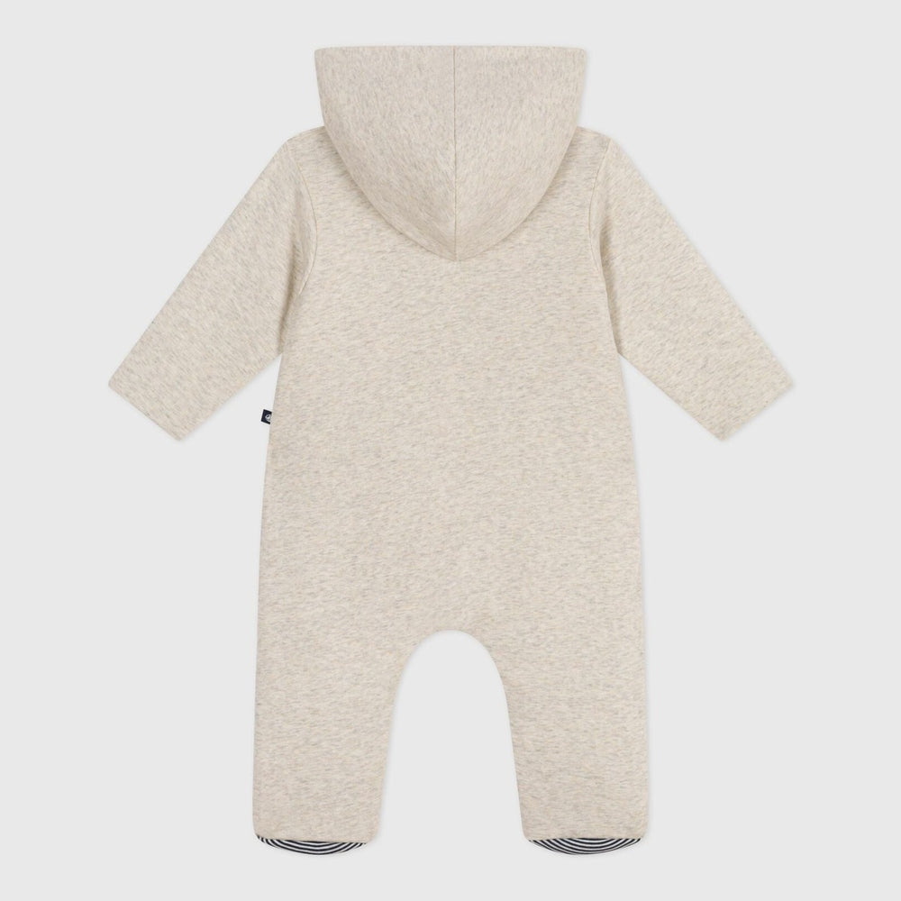 Petit Bateau Grenouillère bébé unie matelassée avec capuche et pieds