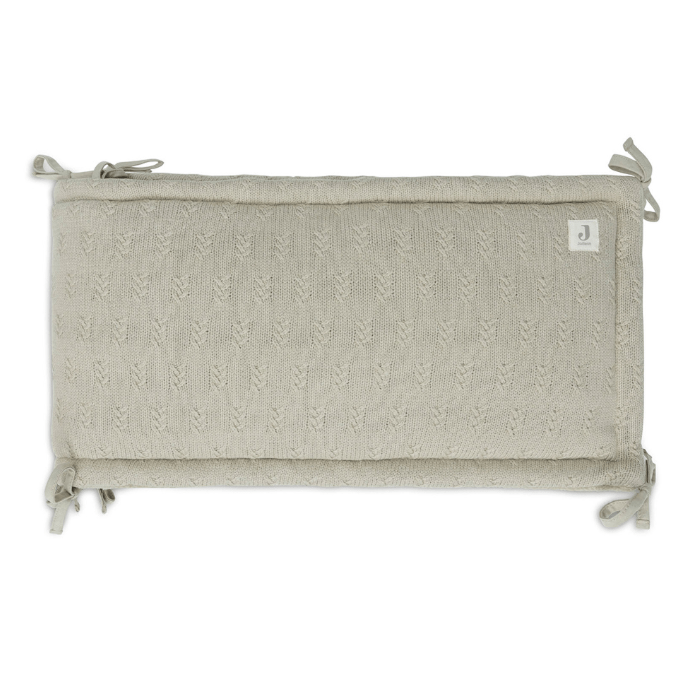 Jollein Tour de parc / tour de lit 180x30 cm - Grain Knit vert olive