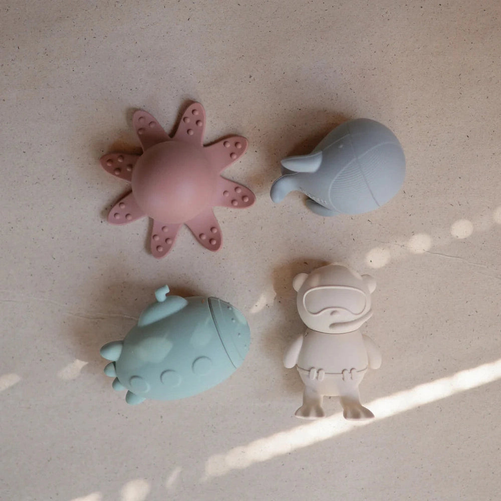 Mushie lot de 4 jouets de bain | Sealife