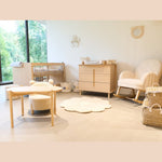Childhome Commode / table à langer 3 tiroirs - Nordica Naturel