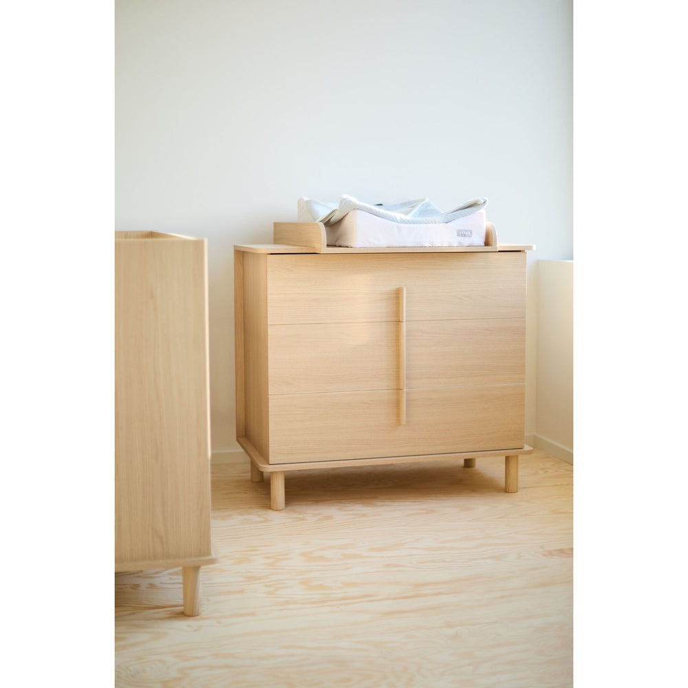 Commode / table à langer 3 tiroirs - Nordica naturel
