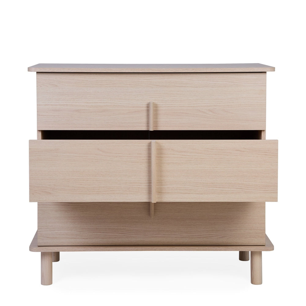 Childhome Commode / table à langer 3 tiroirs - Nordica Naturel