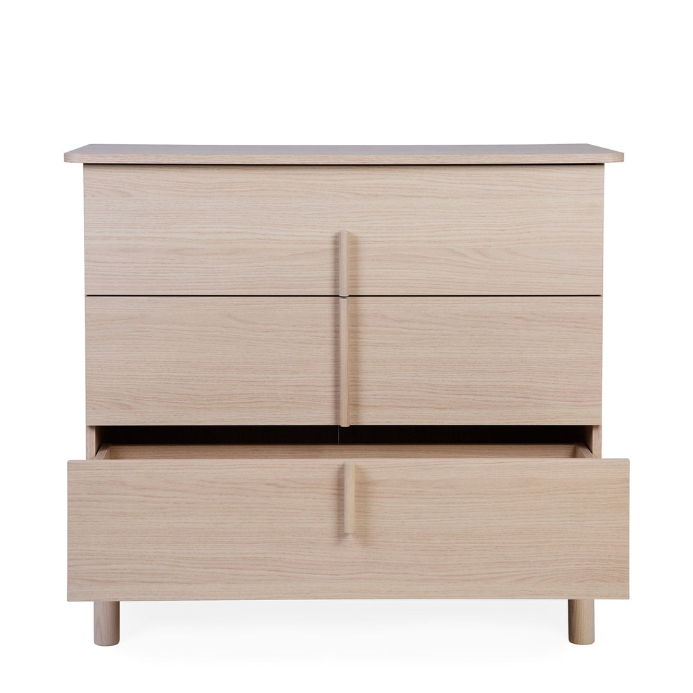 Childhome Commode / Table à langer 3 tiroirs - Nordica Naturel