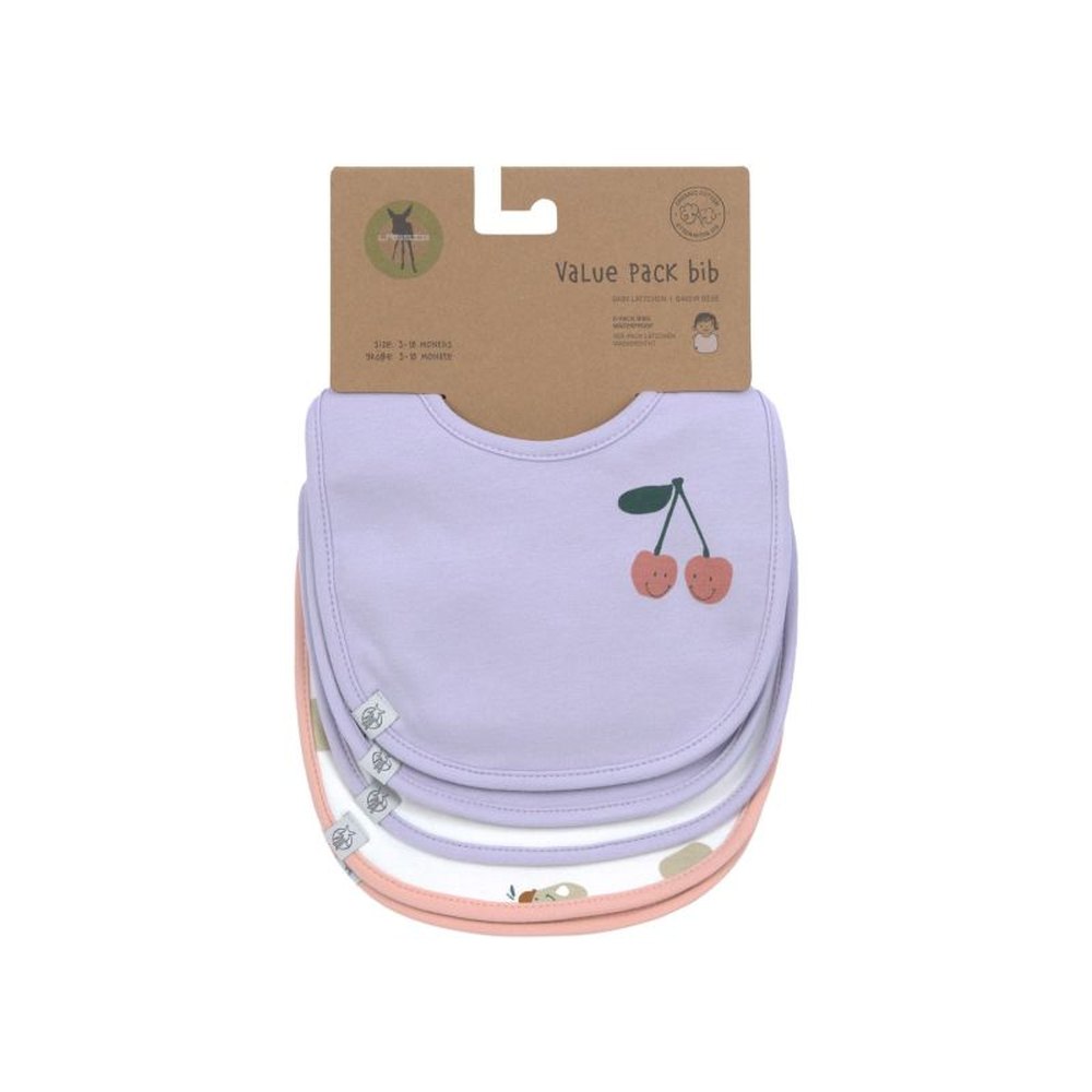 Set de 5 bavoirs Lässig - Happy Fruits Cherry