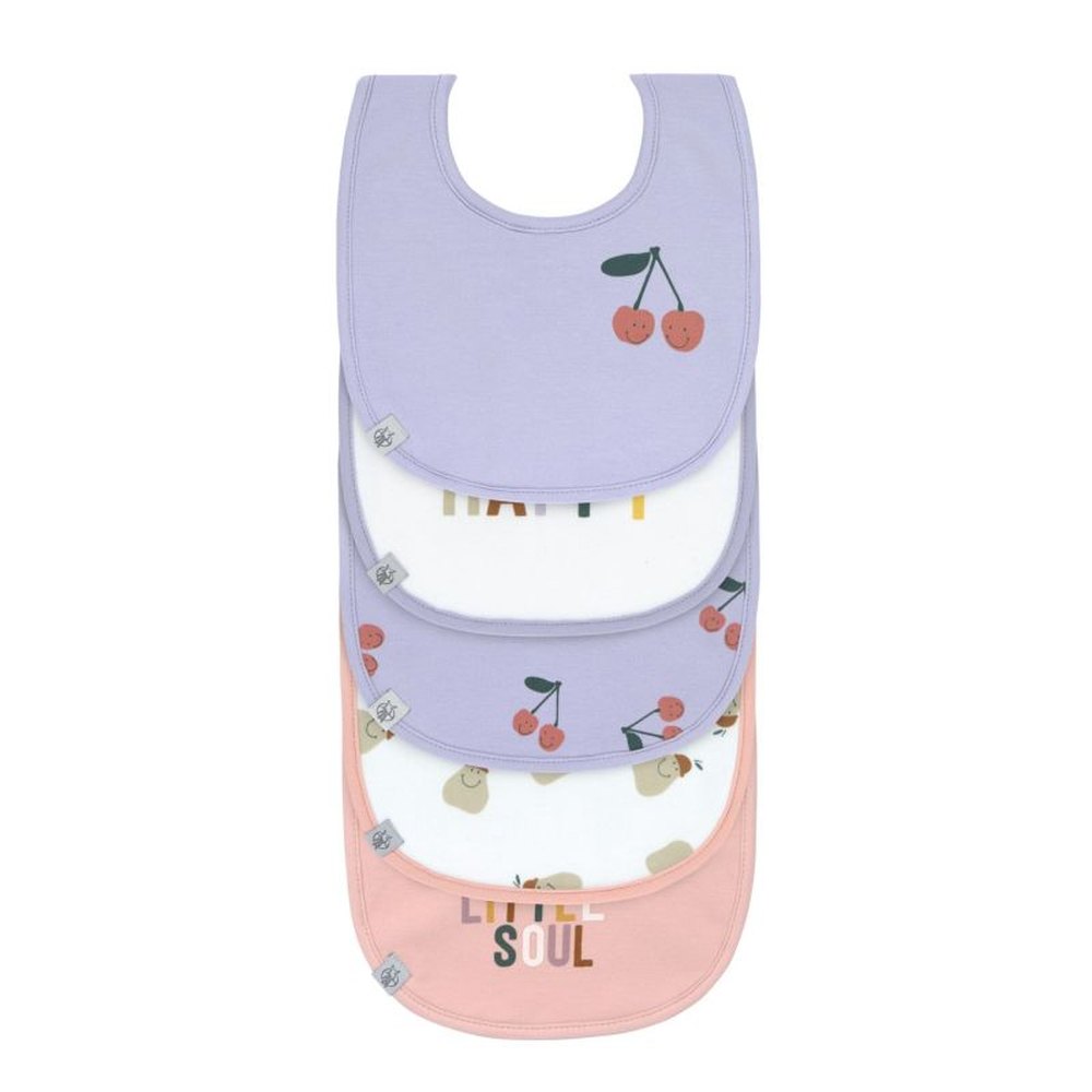 Lot de 5 bavoirs Lässig - Happy Fruits Cherry