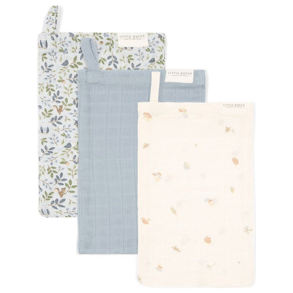 Little Dutch Set de gants de toilette en mousseline Forest Treasures