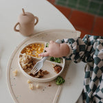 Mushie Set de table en silicone - Vanille Confetti