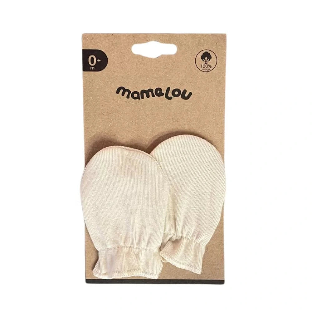 Mamelou moufles anti-griffures - ivoire
