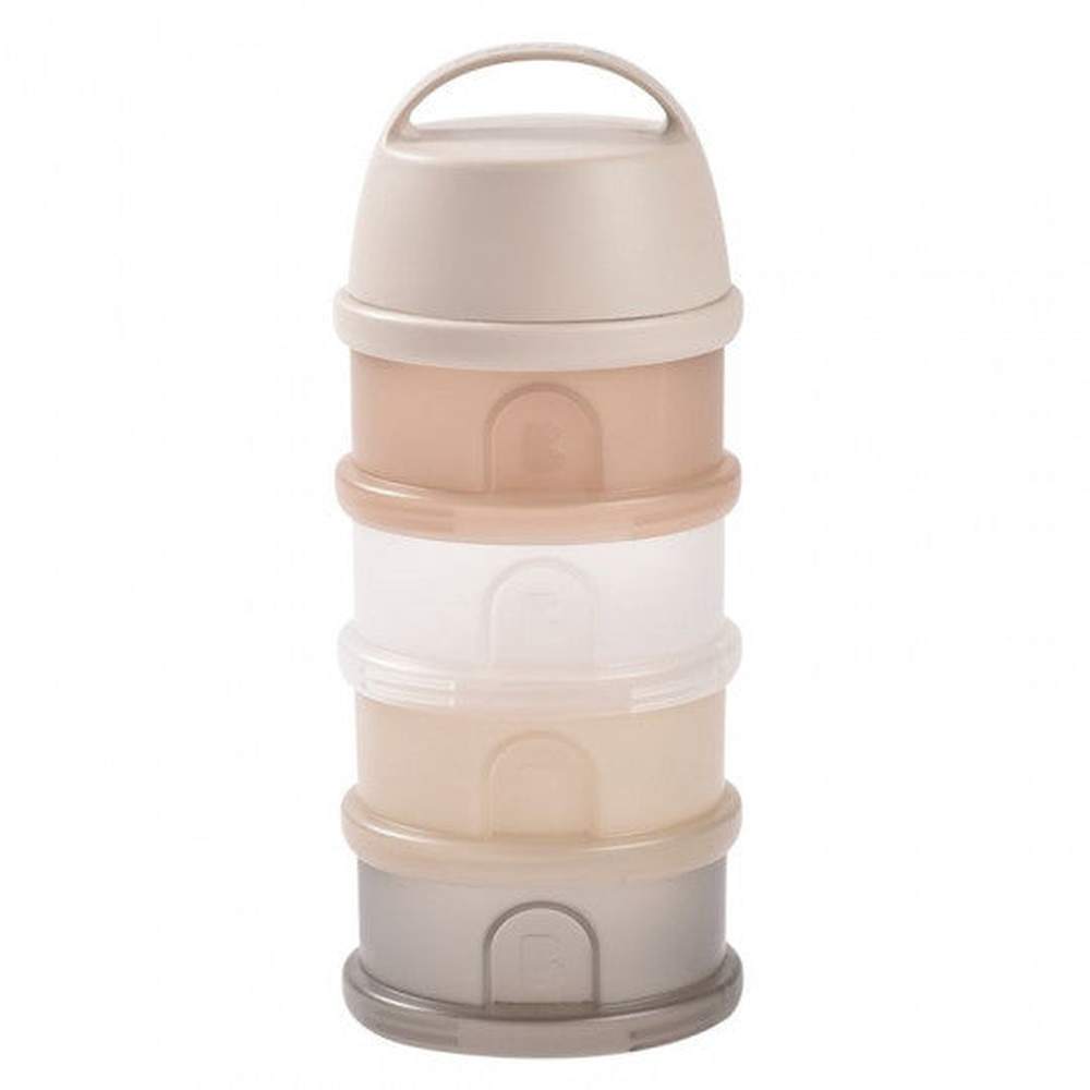 Béaba Boîte doseuse de lait en poudre avec 4 compartiments | Clay transparent