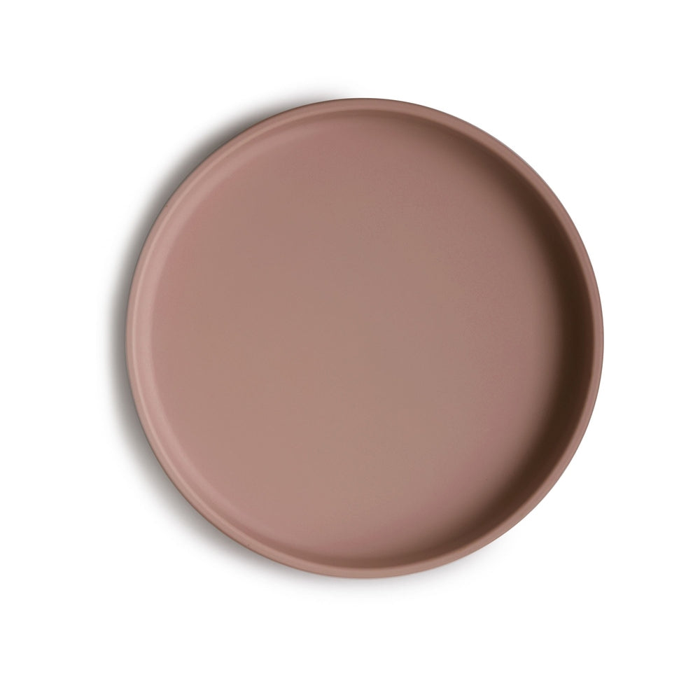Assiette en silicone avec ventouse Mushie - Cloudy Mauve