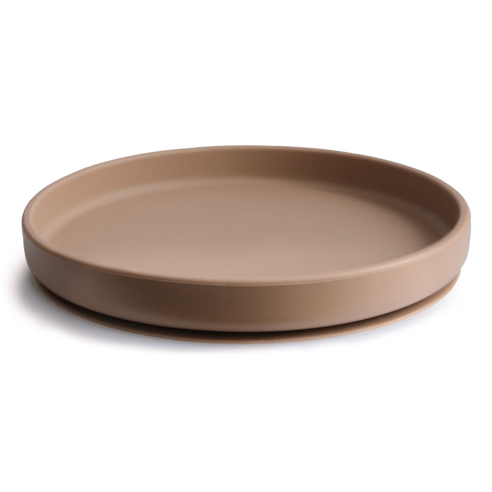 Mushie Assiette en silicone avec ventouse - Natural