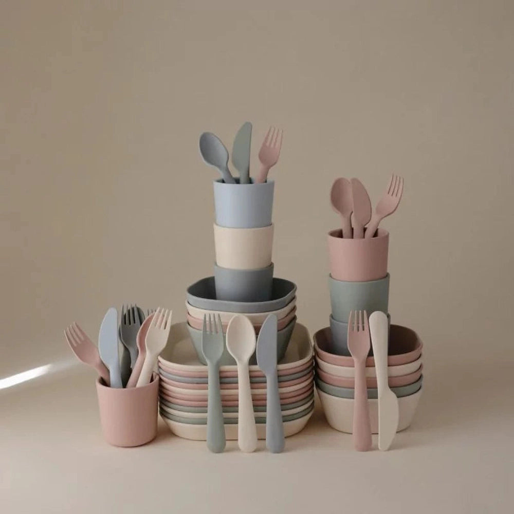 Mushie Set de couverts - Ivoire