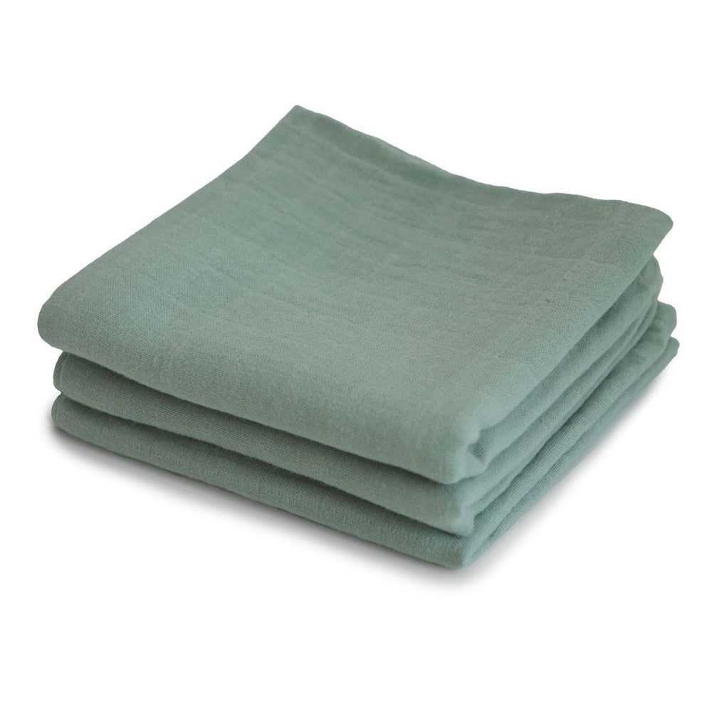 Mushie 3 langes tétra en coton bio 58x59 - Roman Green