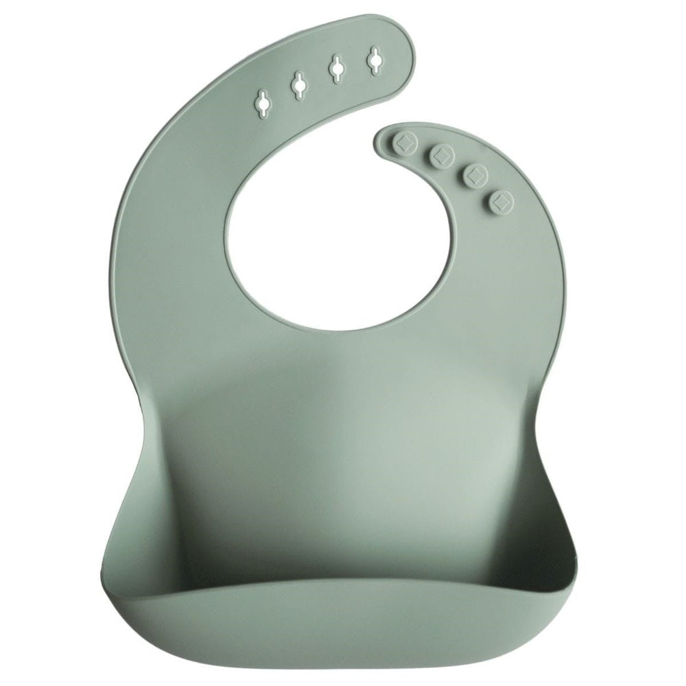 Bavoir en silicone Mushie - bleu Cambridge