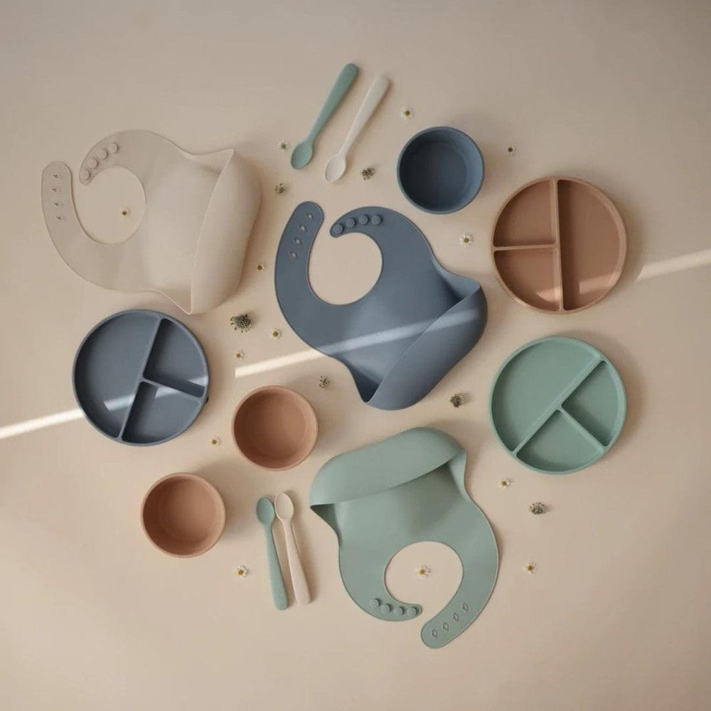 Mushie Bavoir en silicone - Bleu Cambridge