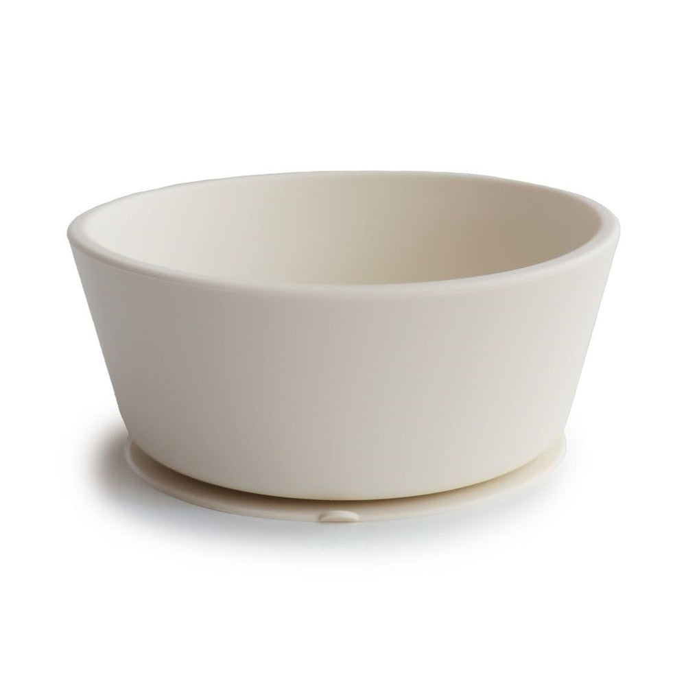 Mushie Bol en ventouse en silicone - Ivoire