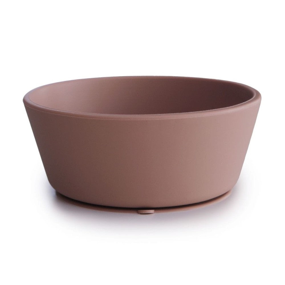 Mushie Bol en silicone avec ventouse - Mauve nuageux