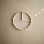 Assiette en silicone avec compartiments et ventouse - Ivoire