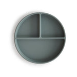 Assiette en silicone Mushie avec compartiments et ventouse - Dried Thyme