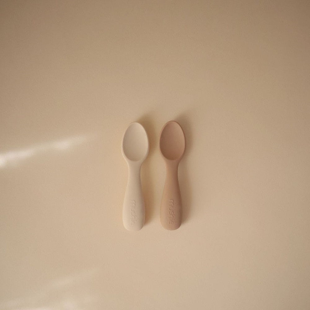 Mushie cuillère de départ pour bébé - Natural / Shifting Sand