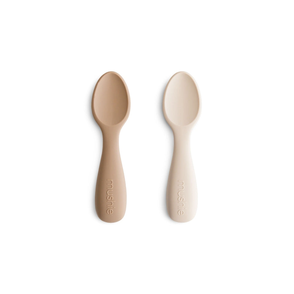 Mushie Cuillère d’apprentissage pour bébé - Natural / Shifting Sand