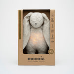Moonie Konijn The Humming Bunny Organic 2.0 - Gris Natur | Peluche bruit blanc avec veilleuse