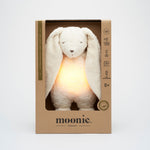 Moonie Lapin The Humming Bunny Organic 2.0 - Polar Natur | Peluche à bruit blanc avec veilleuse