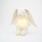Moonie Lapin The Humming Bunny Organic 2.0 - Polar Natur | Peluche bruit blanc avec veilleuse