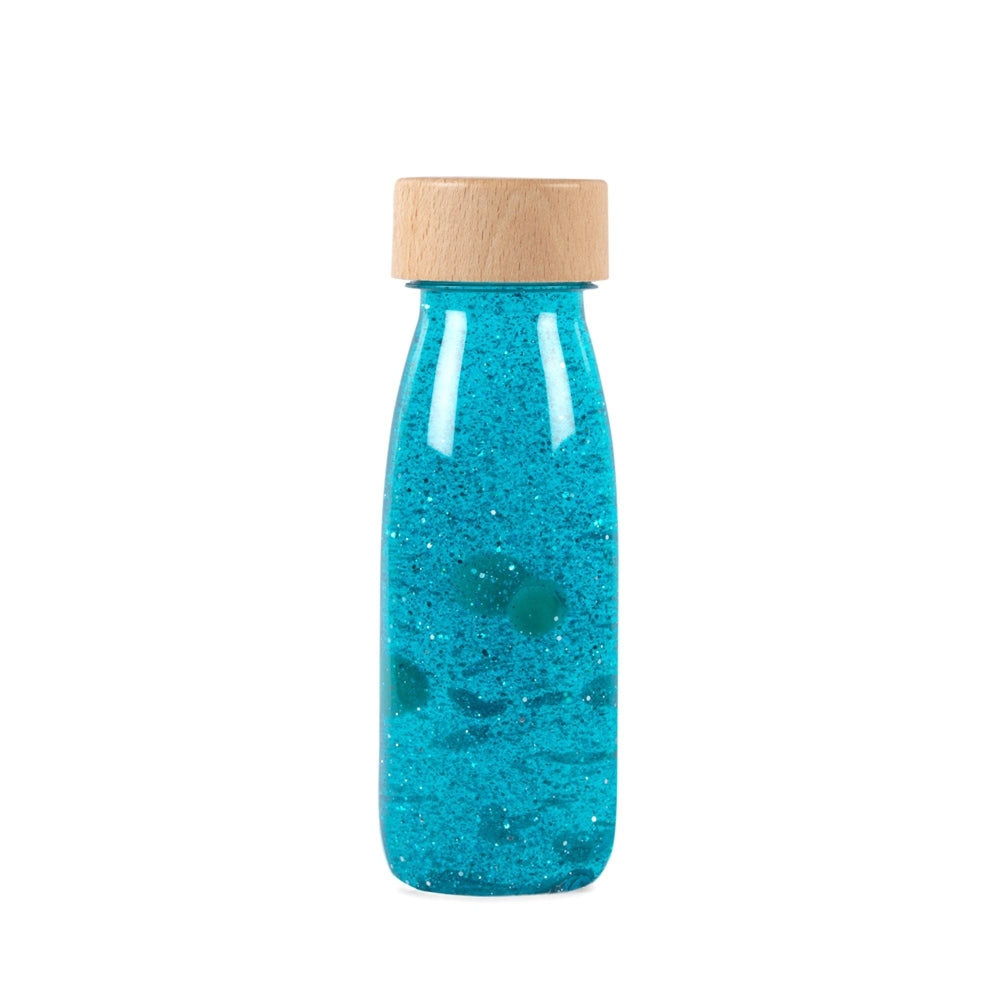 Bouteille sensorielle Petit Boum Float turquoise