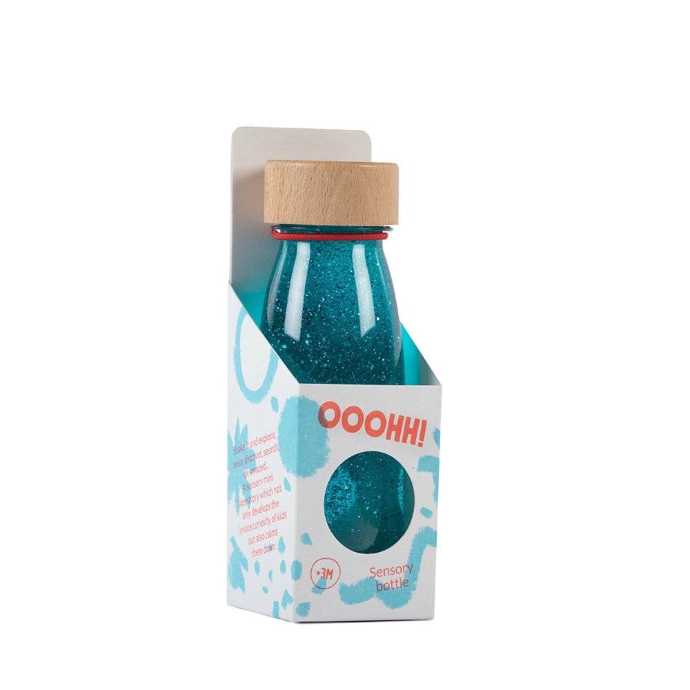 Petit Boum Bouteille sensorielle Float turquoise