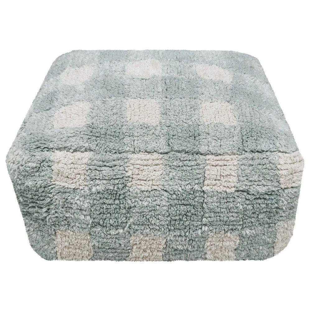 Lorenal Canals Pouf Vichy bleu sauge